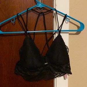 Lightly lined black PINK bralette
